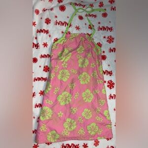 Floral Pink & Green Dress